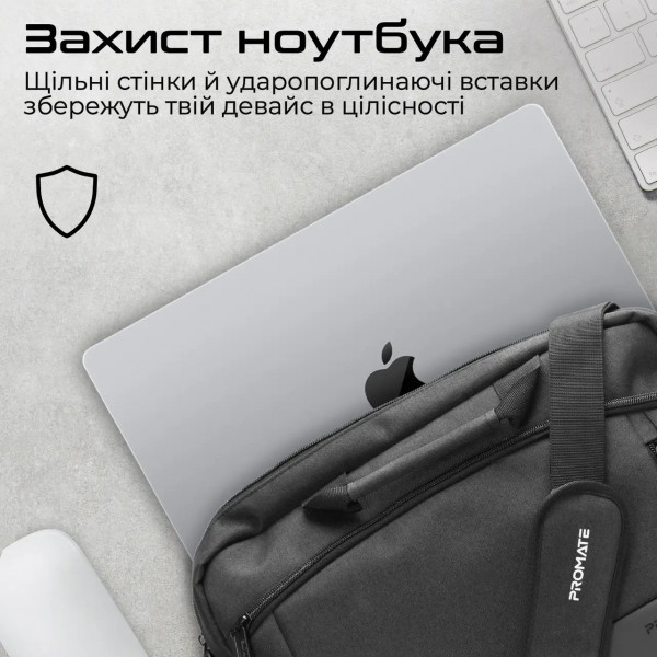 Фото - Сумка для ноутбуку Promate satchel-mb.black