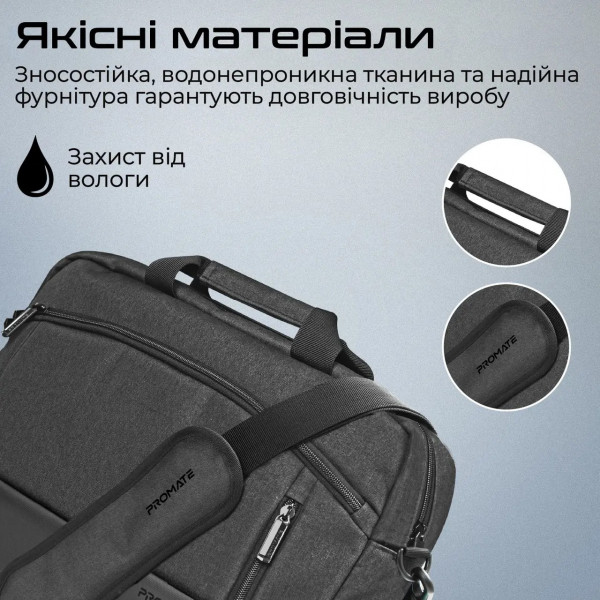 Фото - Сумка для ноутбуку Promate satchel-mb.black