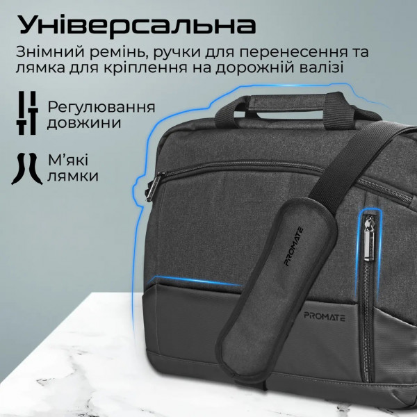 Фото - Сумка для ноутбуку Promate satchel-mb.black