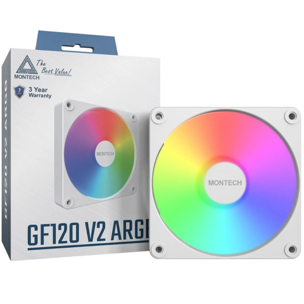 Фото - Корпусний вентилятор Montech GF120 V2 ARGB PWM (W)