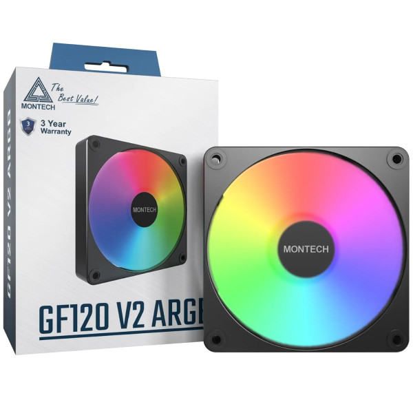 Фото - Корпусний вентилятор Montech GF120 V2 ARGB PWM (B)