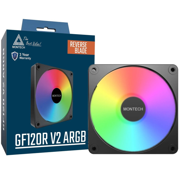 Фото - Корпусний вентилятор Montech GF120R V2 ARGB PWM (B)