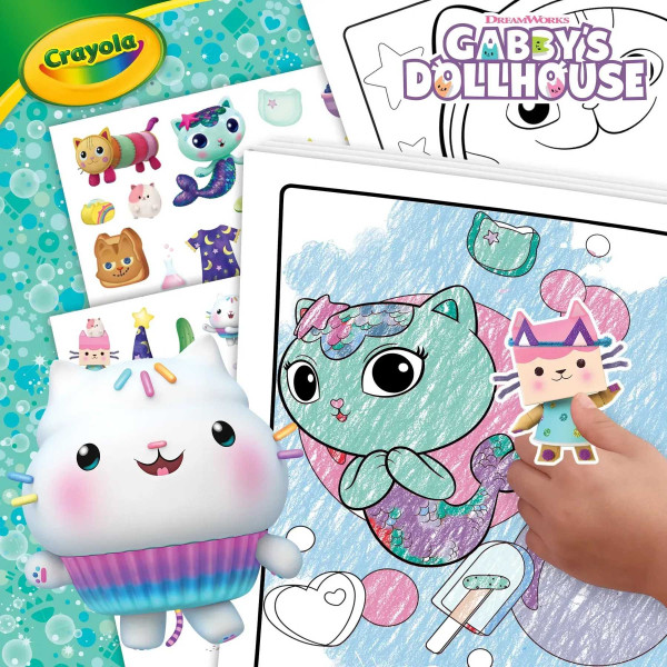 Фото - Раскраски Crayola Gabby's Doll's House 32 стoр. 1 и 4 стор. наклеек (04-7025G)