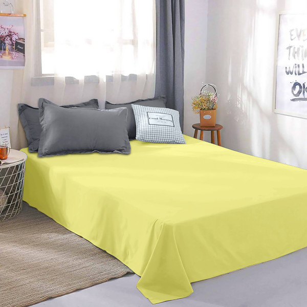 Фото - Простынь двуспальная Zastelli бязь 12-0741 Sunny Lime 180х210 (20471)