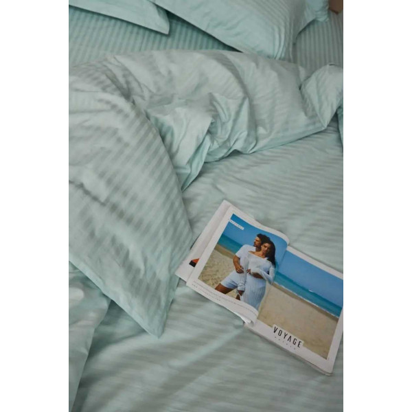 Фото - Підковдра полуторна Moon&Star Satin Stripe Stripe Mint 143x210 см (MS-870000435)