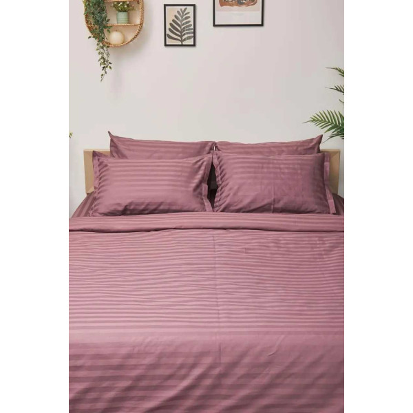 Фото - Пододеяльник полуторный евро Moon&Star Satin Stripe Garnet 160x220 см (MS-870000426)