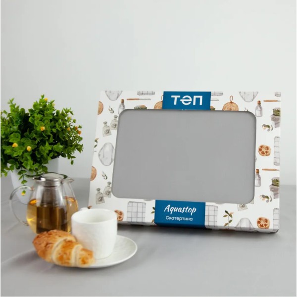 Фото - Скатертина прямокутна ТЕП Aquastop 150х200 см Light Grey (С-04189_29833)