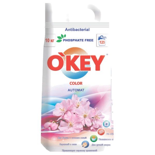 Фото - Пральний порошок O'key Квітковий букет color автомат, 10 кг