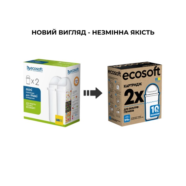 Фото - Картридж для фильтра-кувшина Ecosoft комплект Улучшенный 2 шт