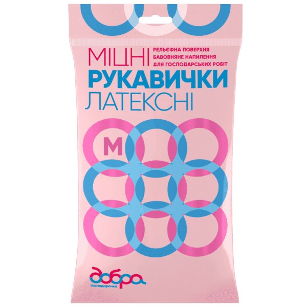 Фото - Перчатки латексные Добра господарочка крепкие размер М (4820086520041)