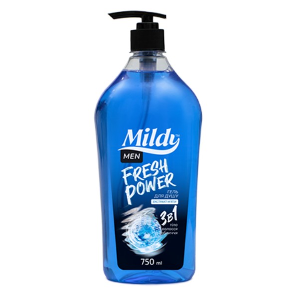 Фото - Гель для душу Mildy Fresh Power 3в1 для чоловіків 750 мл (4820255112572)