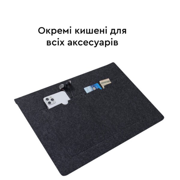 Фото - Чехол для ноутбука AIRON Premium 13.3″Dark Grey (4822356710621)