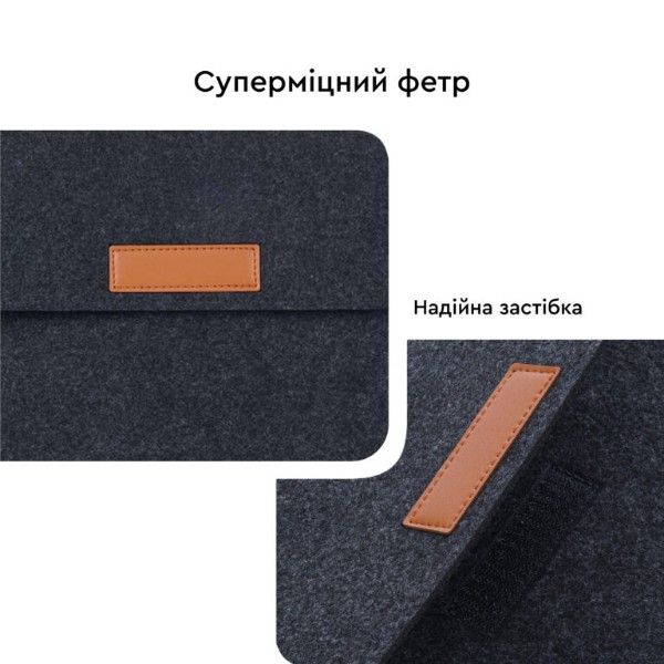 Фото - Чехол для ноутбука AIRON Premium 13.3″Dark Grey (4822356710621)