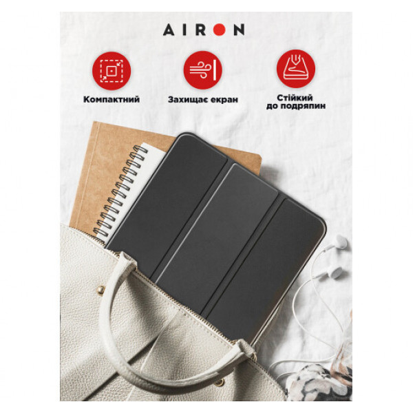 Фото - Чохол для планшету AIRON Premium for Lenovo Tab P11 Pro 2nd Gen 11.2 із захисною плівкою та серветкою Black (4822352781086)