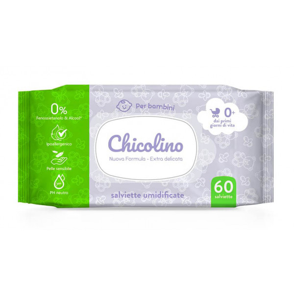 Фото - Серветки вологі для дітей Chicolino 60 шт. (4823098411765)