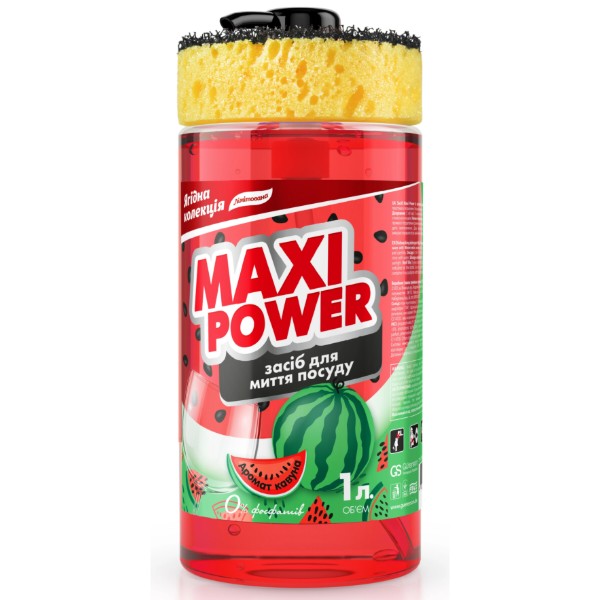 Фото - Засіб для ручного миття посуду Maxi Power 1 л Кавун (4823098414230)