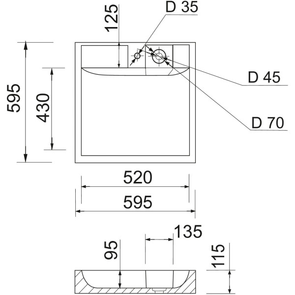 Фото - Раковина для ванної Adamant WASHER NEW (4824296202901)