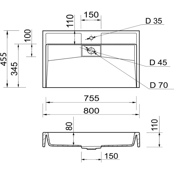 Фото - Раковина для ванной Adamant VISION (4824296204201)