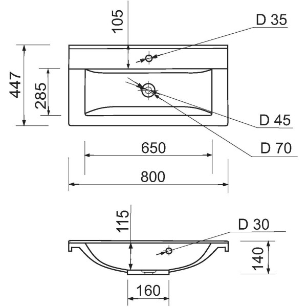 Фото - Раковина для ванної Adamant QUANTO (4824296206301)