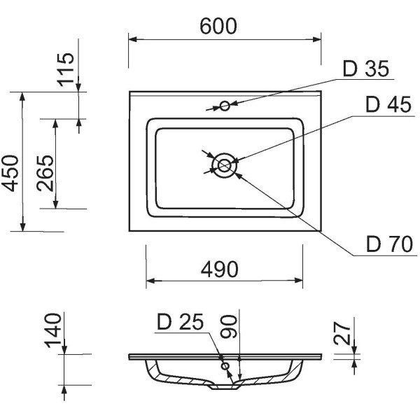 Фото - Раковина для ванної Adamant FLATE (4824296206401)