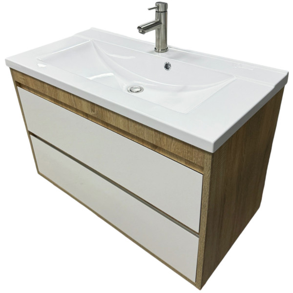 Фото - Раковина для ванної+змішувач Adamant QUANTO 90 з сифоном Click-Clack (4824296208301)