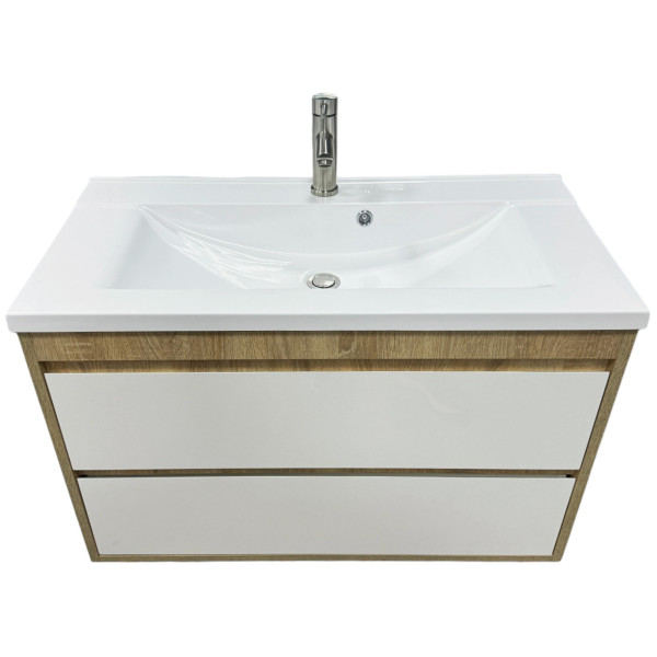 Фото - Раковина для ванної+змішувач Adamant QUANTO 90 з сифоном Click-Clack (4824296208301)