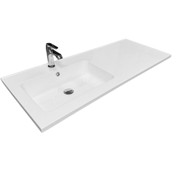 Фото - Уцінка - Раковина для ванної+змішувач Adamant FLATE 120L з сифоном Click-Clack 94824296208601)