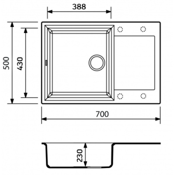 Фото - Мойка кухонная+смеситель Adamant Horizon Medium серый (4824296104404)