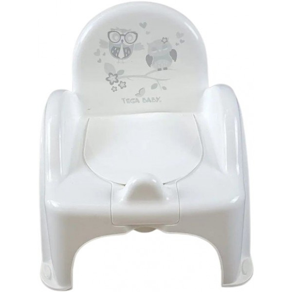 Фото - Горщик дитячий Tega Baby стільчик Сова з музикою Білий (PO-064-103)