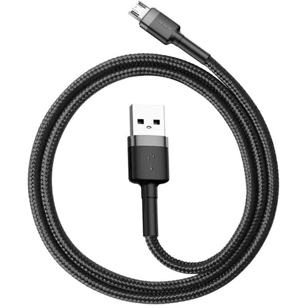 Фото - Кабель Baseus Cafule Micro 2.4A 0.5m G-Black (CAMKLF-AG1)