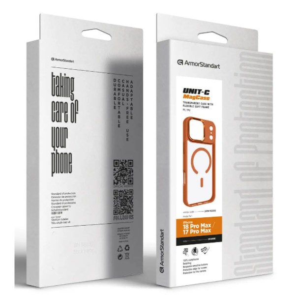 Фото - Чехол для смартфона Armorstandart Unit MagCase for Apple iPhone 18 Pro Max / 17 Pro Max Orange (ARM92350)
