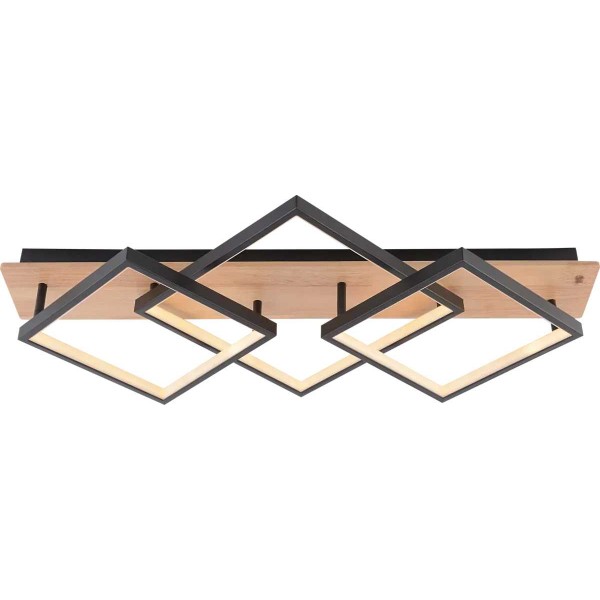 Фото - Люстра VALESO DK6588/3 BK+WOOD