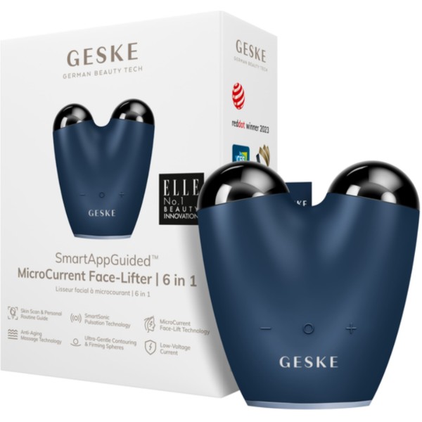 Фото - Мікрострумова ручка для підтяжки обличчя GESKE MicroCurrent Face-Lifter 6 в 1 темно-синій (GK000015MN01)