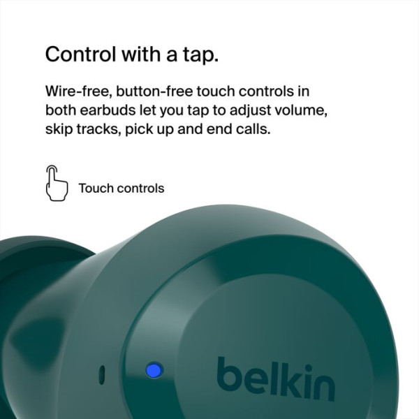 Фото - Наушники вкладыши беспроводные TWS Belkin Soundform Bolt True Wireless Turquoise (AUC009BTTE)