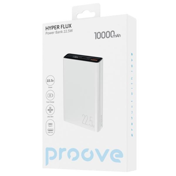 Фото - Батарея мобільна Proove Hyper Flux 22.5W 10000mAh White (PBH120120002)