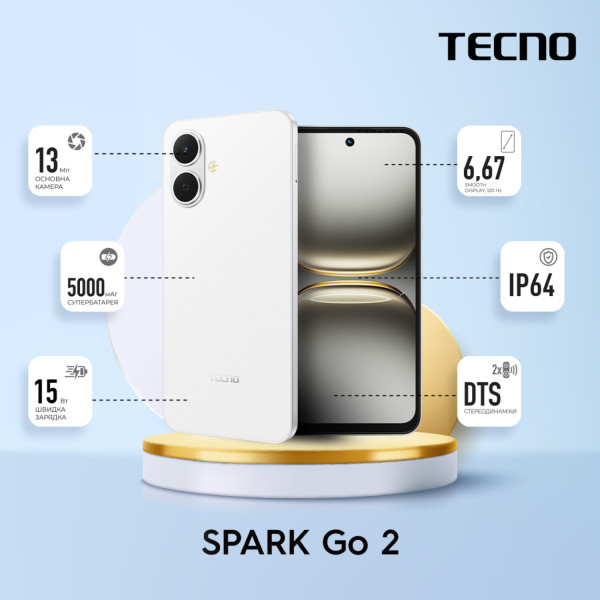 Фото - Смартфон Tecno Spark Go 2 4/128Gb Veil White (KM4)