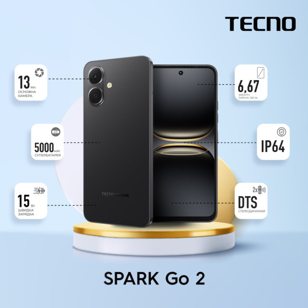 Фото - Смартфон Tecno Spark Go 2 4/128Gb Ink Black (KM4)