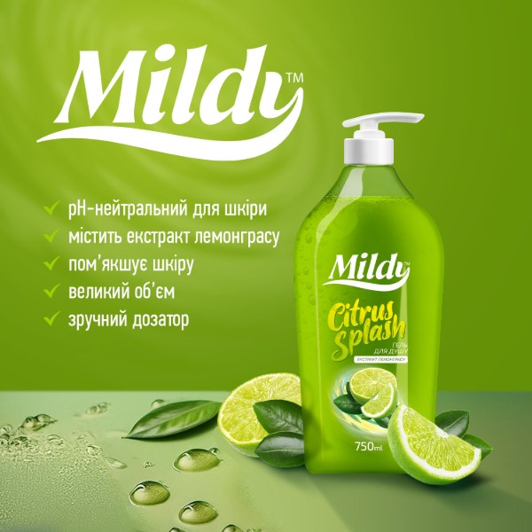 Фото - Гель для душу Mildy Citrus Splash для жінок 750 мл (4820255112602)