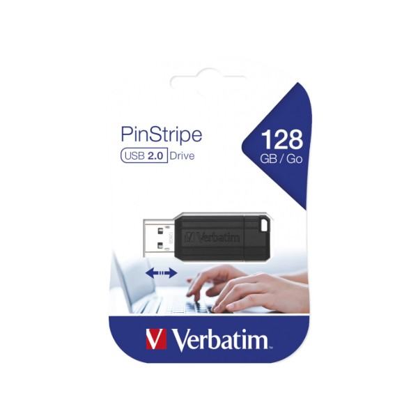 Фото - Флеш USB Verbatim PinStripe USB 2.0 128GB (49071)
