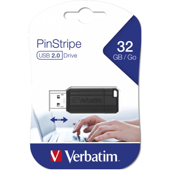 Фото - Флеш USB Verbatim Store'n'Go PinStripe 32GB USB 2.0 Black (49064)