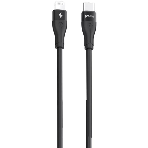 Фото - Кабель Proove Soft Silicone Type-C to Lightning 27W 1m Black (492060001)
