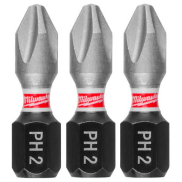 Фото - Набор бит для отвертки Milwaukee SHOCKWAVE PH2 25 мм 3шт. (4932500353)