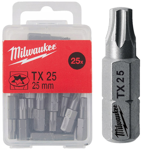 Фото - Біта для викрутки Milwaukee TX25 25 мм 25 шт. (4932399597)