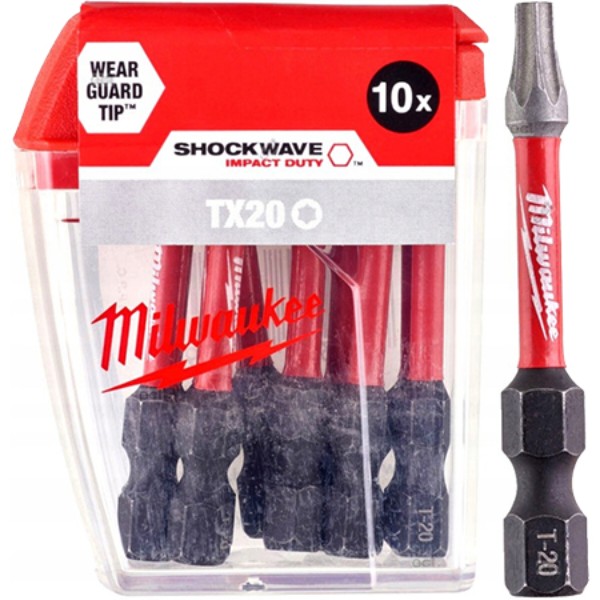 Фото - Біта для викрутки Milwaukee Shockwave TX20 50 мм 10 шт. (4932430877)