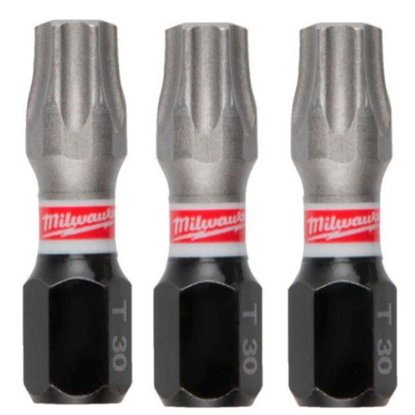 Фото - Набір біт для викрутки Milwaukee SHOCKWAVE TX30 25 мм 3шт. (4932500366)