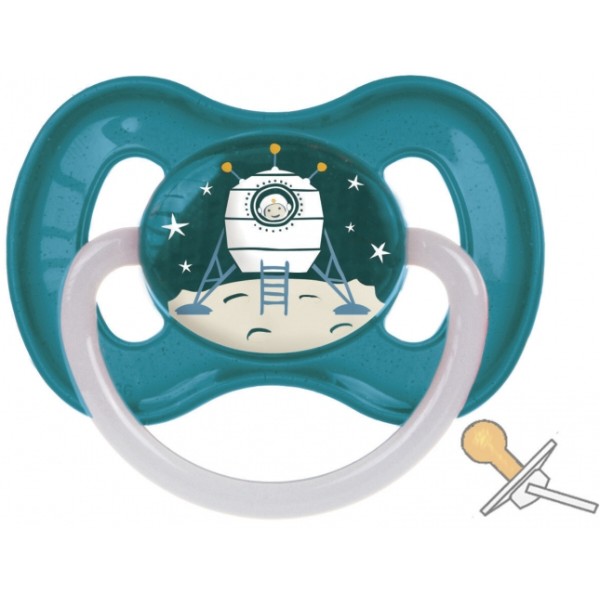 Фото - Круглая пустышка Canpol babies space латексная синяя, 1 шт. (23/222_blu)