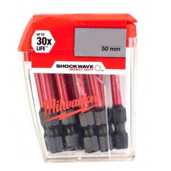 Фото - Біта для викрутки Milwaukee Shockwave PZ2 50 мм 10 шт. (4932430866)
