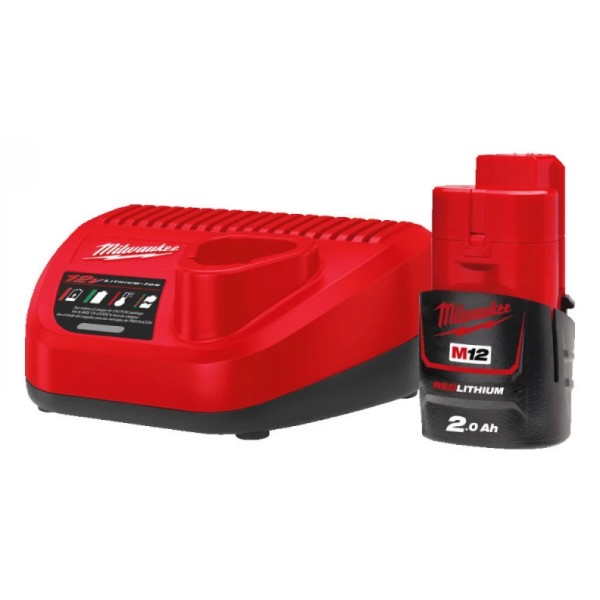 Фото - Акумулятор для електроінструментів Milwaukee M12 NRG-201+ заряд.пристрій (4933451900)