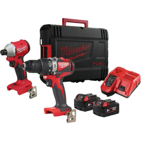 Фото - Набір електроінструментів Milwaukee M18 BLPD2, M18 BLIDR акб М18 2х5А (4933492844)