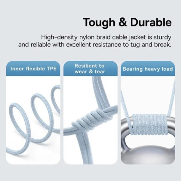 Фото - Кабель Baseus Fast-Charging Type-C/Type-C 100W 1м (P10373000311-00) Blue